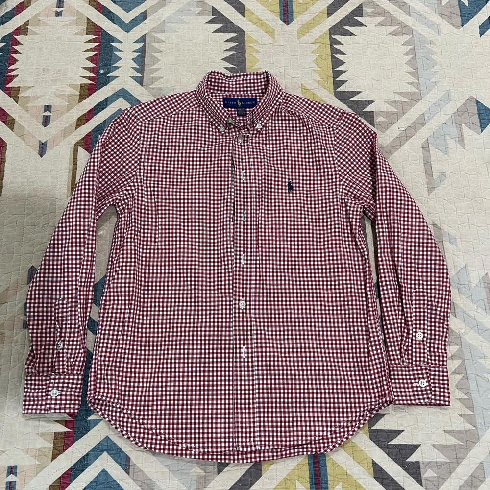 Boys Ralph Lauren long sleeve Polo M 10-12 - Picture 5 of 6